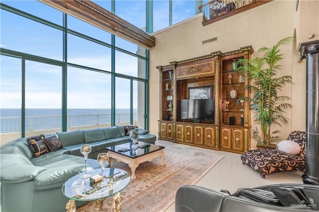310A Padre Blvd Unit 3101, South Padre Island, TX 78597 - living room featuring a high ceiling