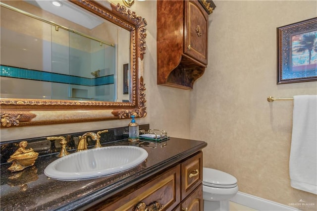 310A Padre Blvd Unit 3101, South Padre Island, TX 78597 - bathroom featuring vanity and a shower with door