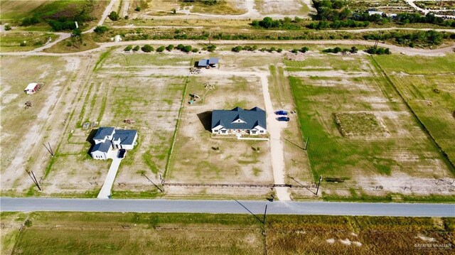 bird's eye view with a rural view