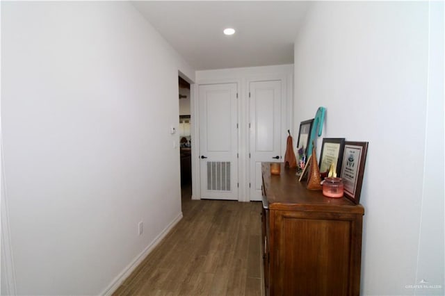 hallway featuring light hardwood / wood-style flooring