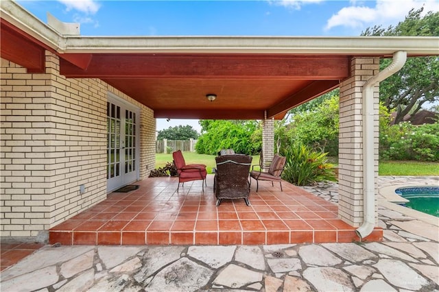3206 Marion Ct, Harlingen, TX 78550 - view of patio with french doors