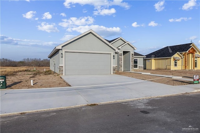 view of front of home featuring a garage