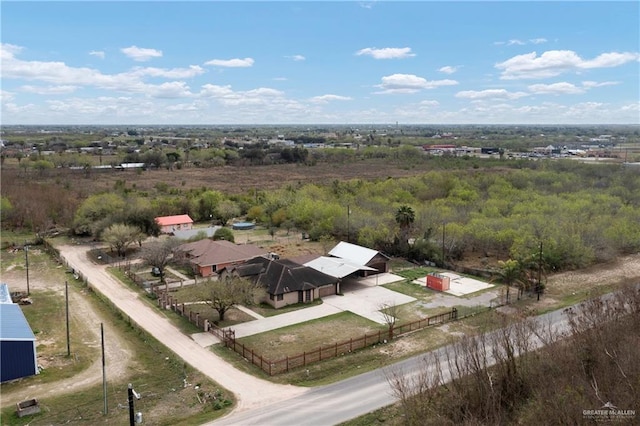 drone / aerial view featuring a rural view