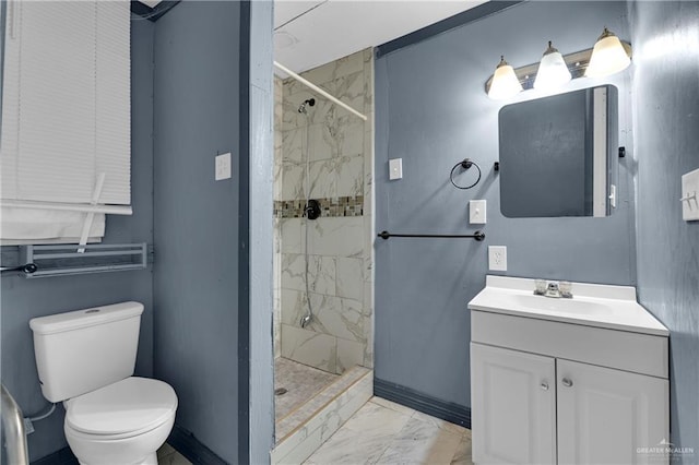 1619 Beech Ave, Mercedes, TX 78570 - full bath with marble finish floors, a shower stall, and baseboards