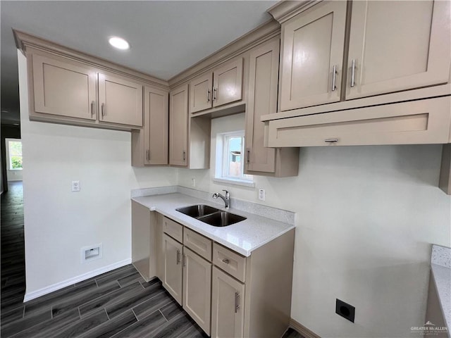 kitchen with plenty of natural light and sink