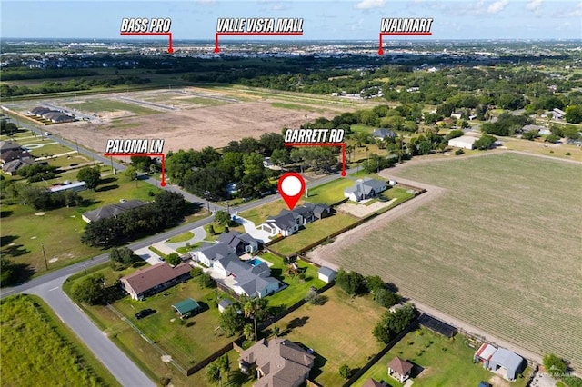 17956 Garrett Rd, Harlingen, TX 78552 - aerial overview of property's location