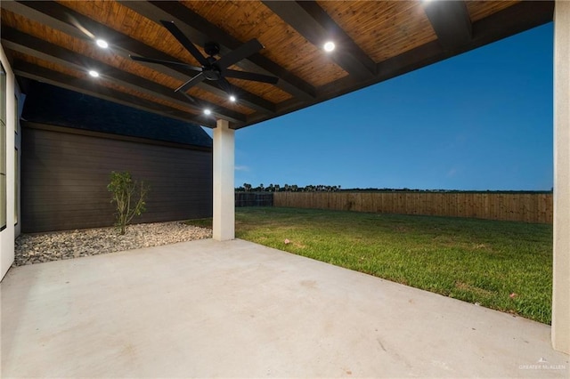 17956 Garrett Rd, Harlingen, TX 78552 - view of patio / terrace with ceiling fan