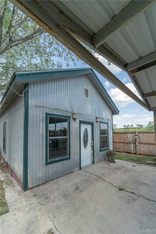 exterior space with a patio area