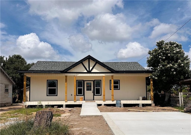 view of front of house featuring covered porch