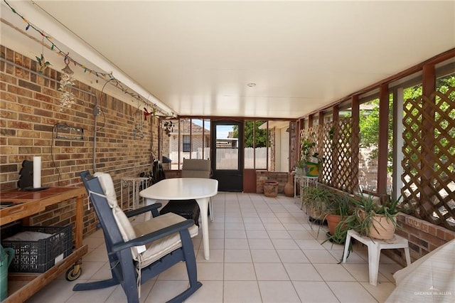 view of sunroom