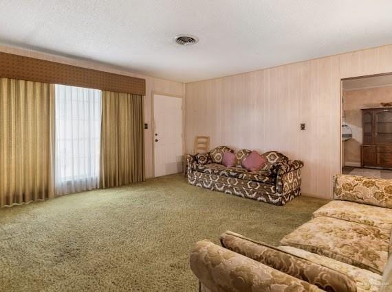 131 N Missouri Ave, Mercedes, TX 78570 - carpeted living room featuring visible vents