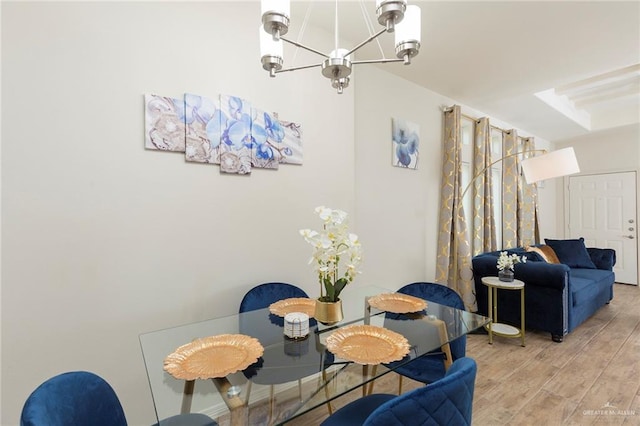 dining room with an inviting chandelier