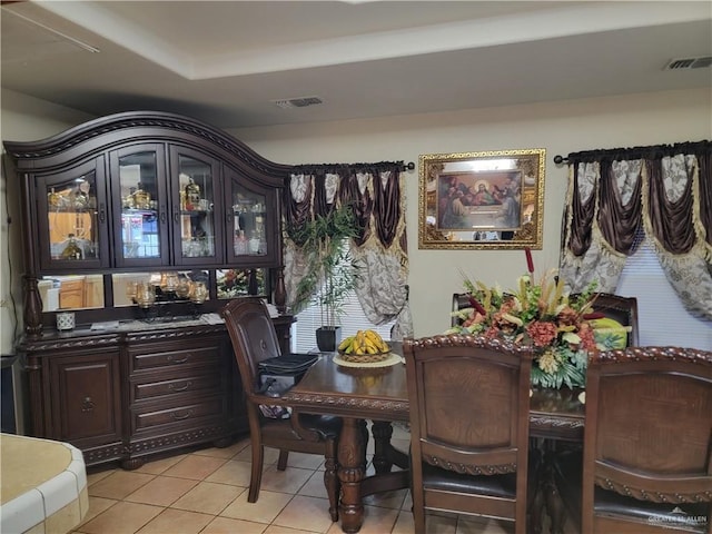 3300 Pradera St, Mission, TX 78574 - dining space with light tile patterned floors and a desk