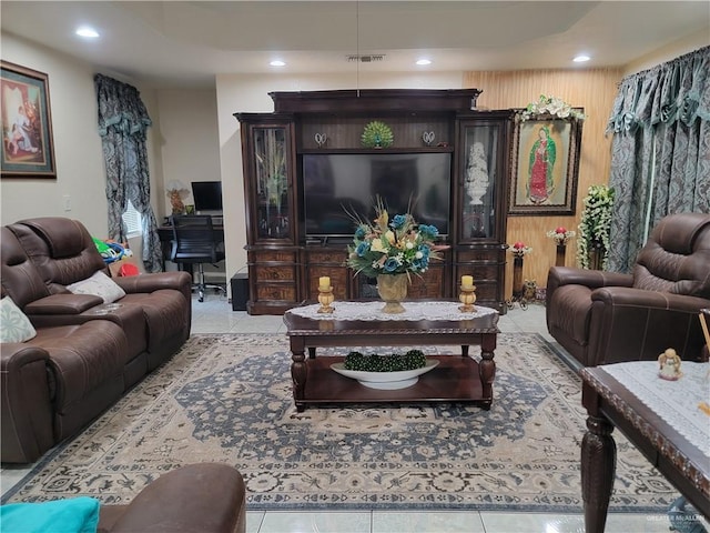 3300 Pradera St, Mission, TX 78574 - tiled living room with recessed lighting