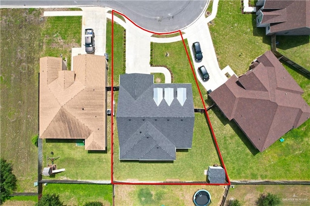16593 W Mccullar Ct, Harlingen, TX 78552 - aerial view of property's location featuring property boundaries highlighted