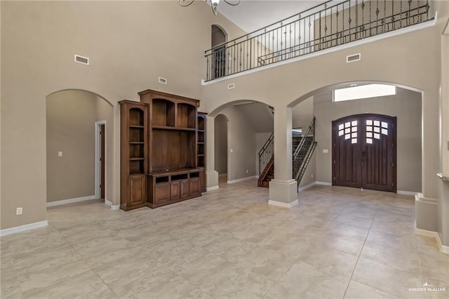 entrance foyer with a high ceiling