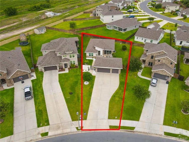 5237 Lost Creek Ln, Mcallen, TX 78504 - aerial view of residential area featuring property parcel outlined
