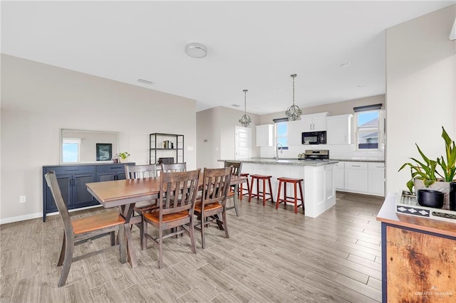 5237 Lost Creek Ln, Mcallen, TX 78504 - dining space featuring light wood-type flooring and plenty of natural light