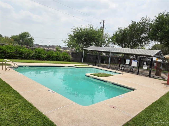 view of pool with a patio area