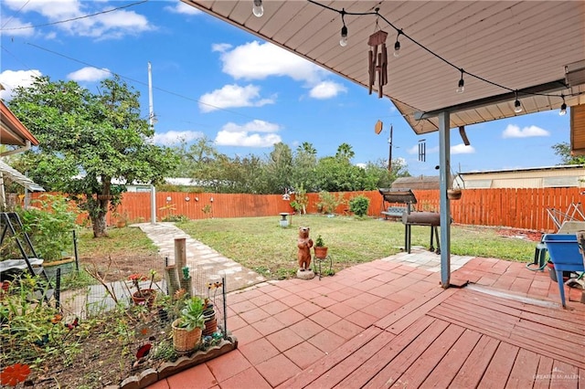 view of patio / terrace with a deck