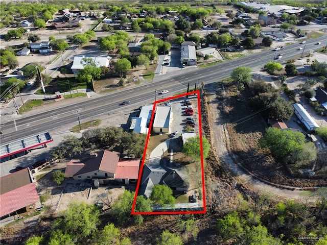aerial view featuring a residential view