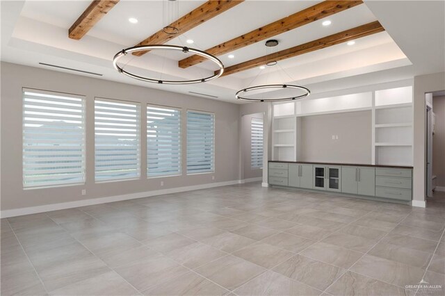 1426 Kalob Cir, Harlingen, TX 78552 - unfurnished room with beam ceiling, recessed lighting, and baseboards