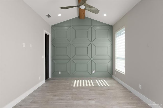 1426 Kalob Cir, Harlingen, TX 78552 - empty room featuring light wood-type flooring, baseboards, ceiling fan, and recessed lighting