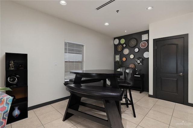 1304 E Camellia Ave Unit 2, Mcallen, TX 78501 - dining space featuring recessed lighting, light tile patterned flooring, and baseboards