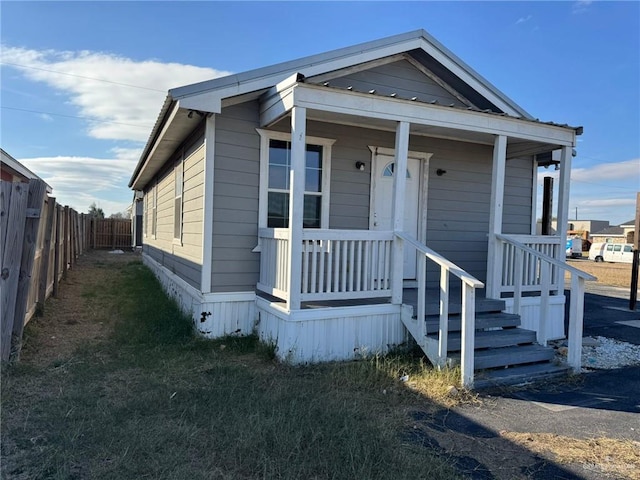 view of front of home