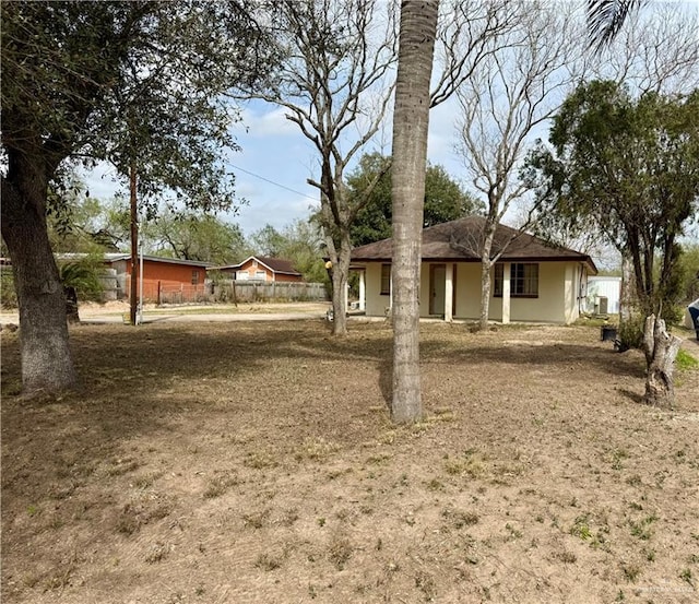 exterior space featuring fence