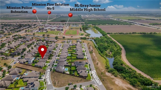 4001 Santa Erica St, Mission, TX 78572 - aerial perspective of suburban area
