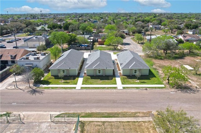 drone / aerial view with a residential view