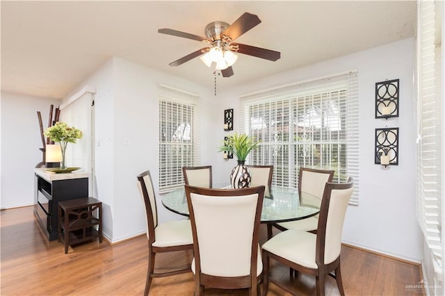 200 E Yuma Ave Unit 5, Mcallen, TX 78503 - dining area with ceiling fan and light wood finished floors