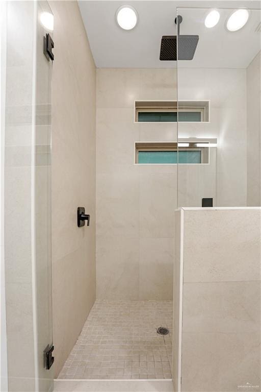 bathroom with walk in shower