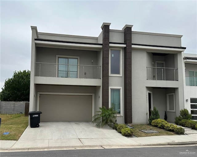 contemporary house with a garage