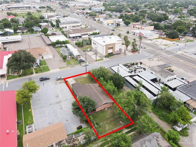 117 W Hawk Ave, Pharr, TX 78577 - aerial overview of property's location featuring property parcel outlined