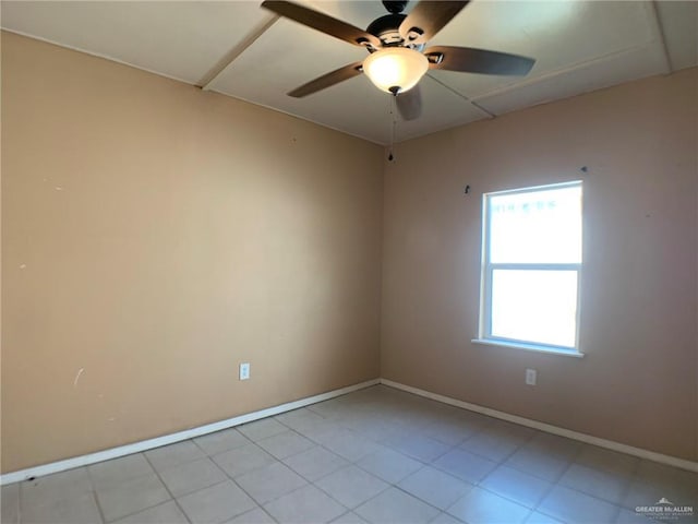 3823 Seles Dr, Weslaco, TX 78599 - tiled spare room with ceiling fan