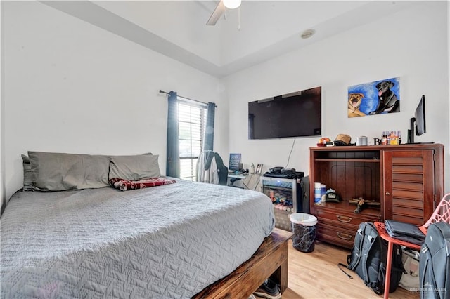 3501 N 39th St, Mcallen, TX 78501 - bedroom with wood finished floors and ceiling fan
