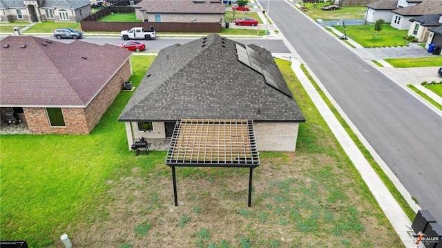 bird's eye view with a residential view