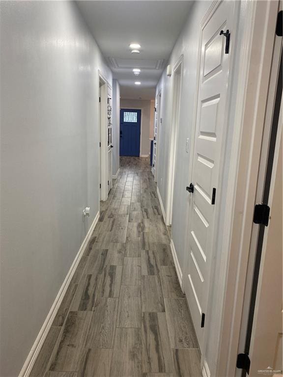 814 N Flag St N, Pharr, TX 78577 - hallway featuring wood finished floors and baseboards