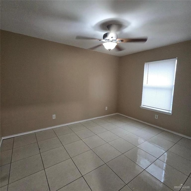 9218 N 29th Ln, Mcallen, TX 78504 - unfurnished room with baseboards, a ceiling fan, and light tile patterned flooring