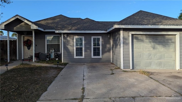 ranch-style house with a garage