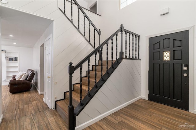 entryway featuring hardwood / wood-style floors