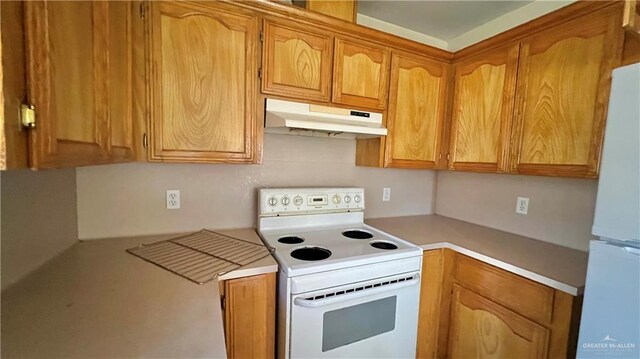 kitchen with white appliances