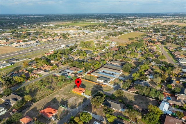 aerial view with a residential view