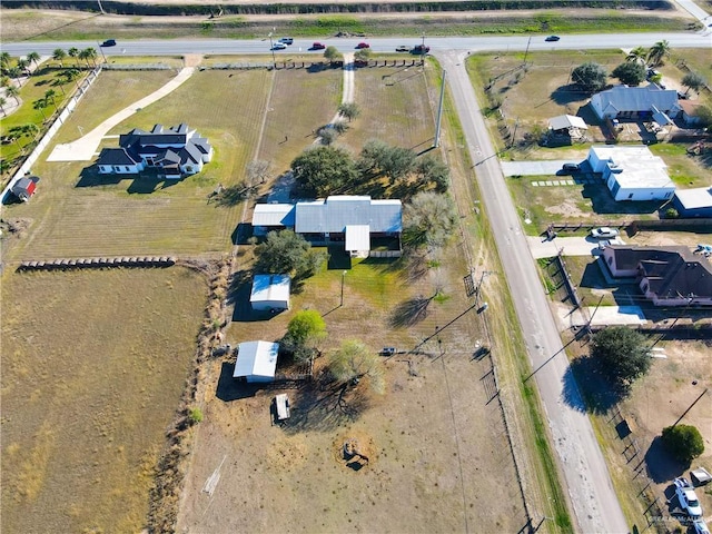 aerial view featuring a rural view