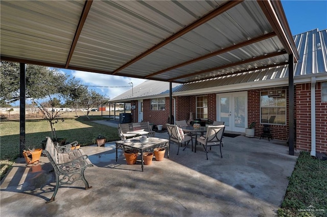 view of patio featuring outdoor dining space