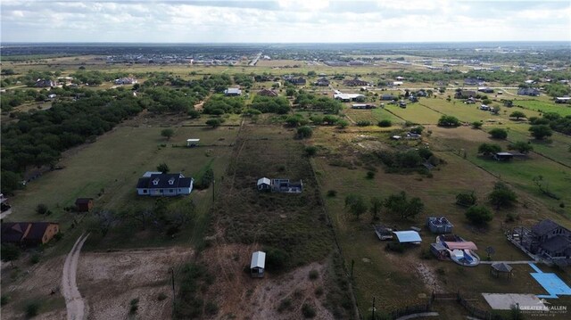 drone / aerial view featuring a rural view