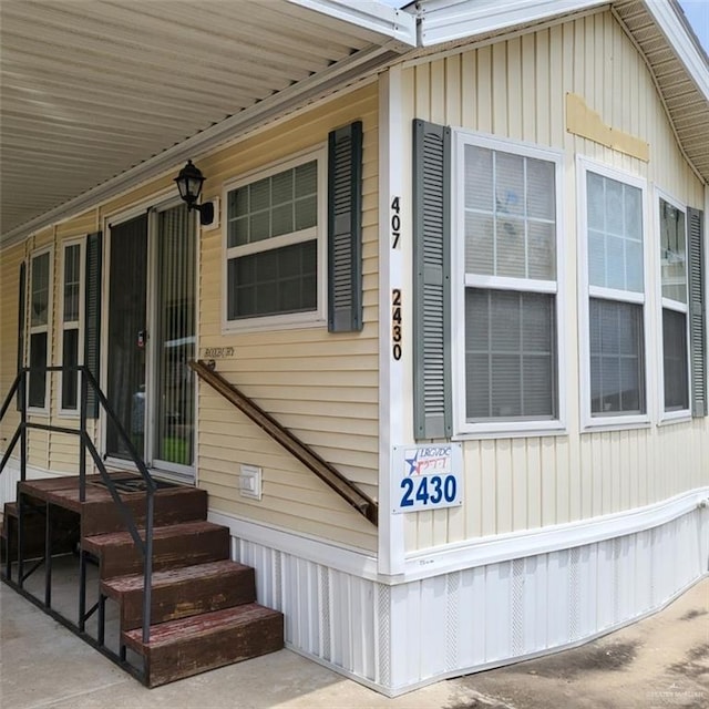 view of doorway to property