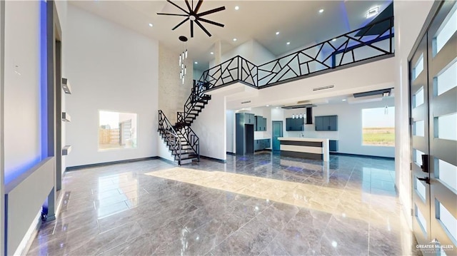 entrance foyer with a high ceiling